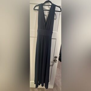 White House Black Market Sleeveless Navy Maxi Formal Dress Size 6